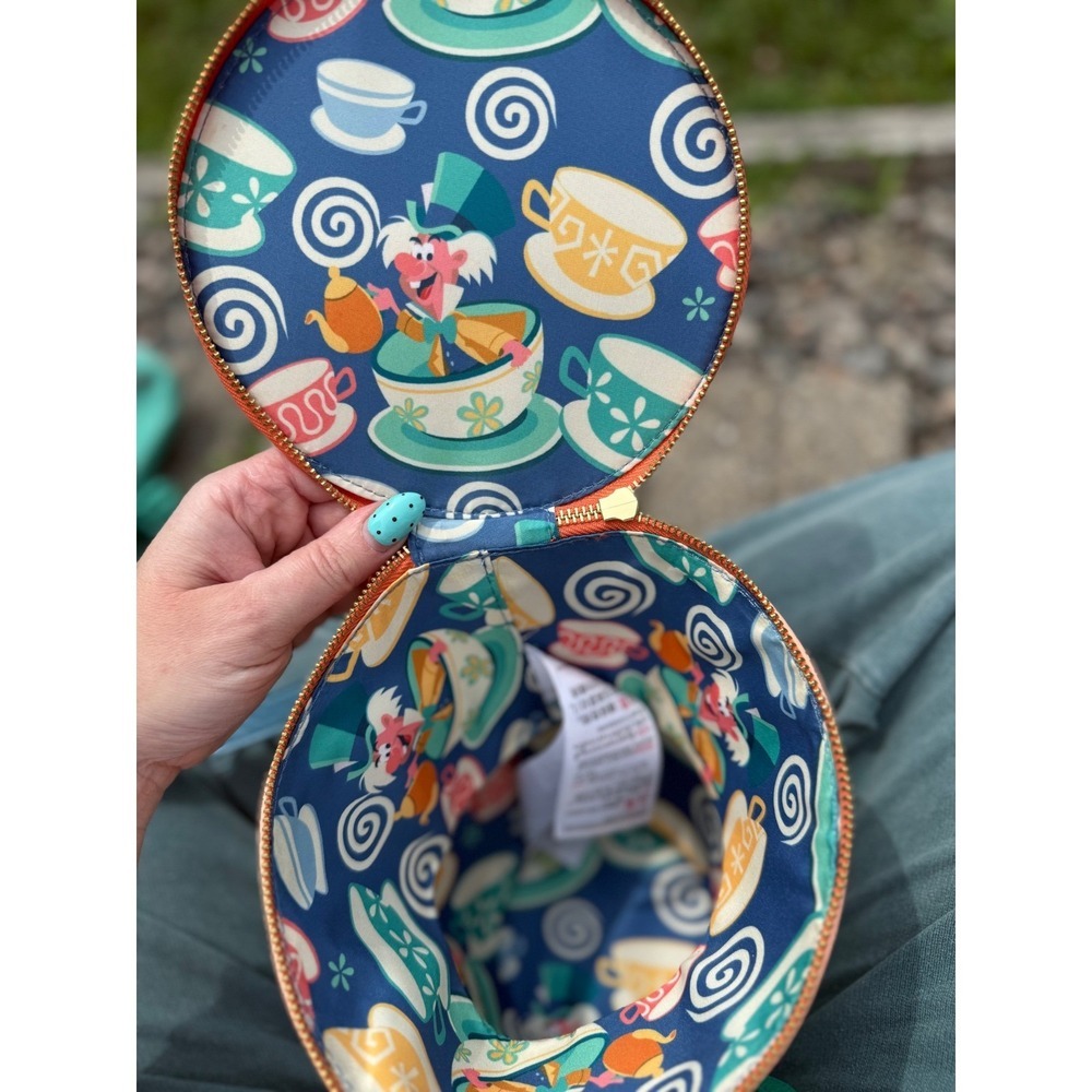 Loungefly Disney Parks Mad Tea Party Teacup Crossbody Bag Alice in Wonderland - Picture 5 of 6